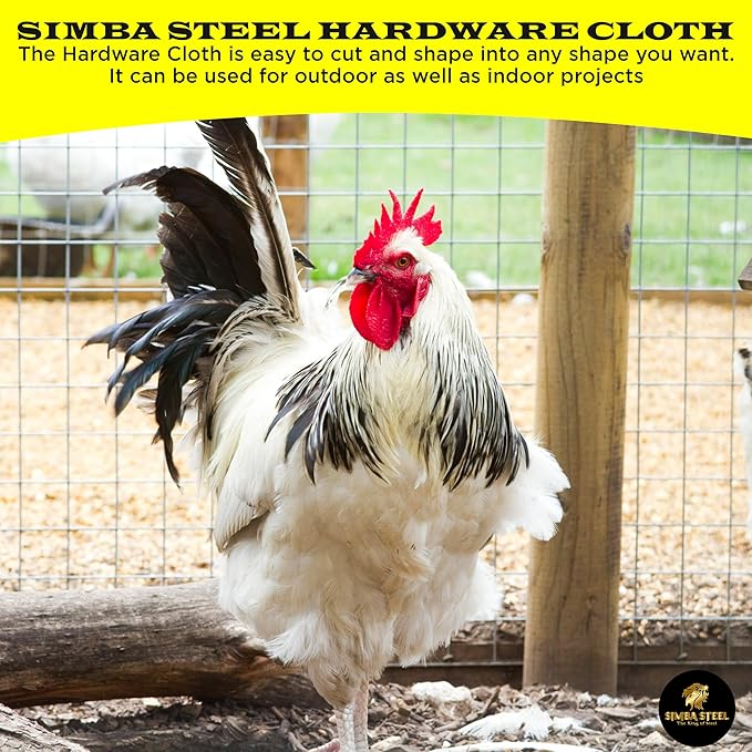 48” x 50 FT Hardware Cloth 1 inch Mesh 16 Gauge, Hot Dip Galvanised Wire Mesh, Rust Proof, Welded Cage Wire Rolls for Garden, Fence, Chicken, Rabbit, Pet Enclosures
