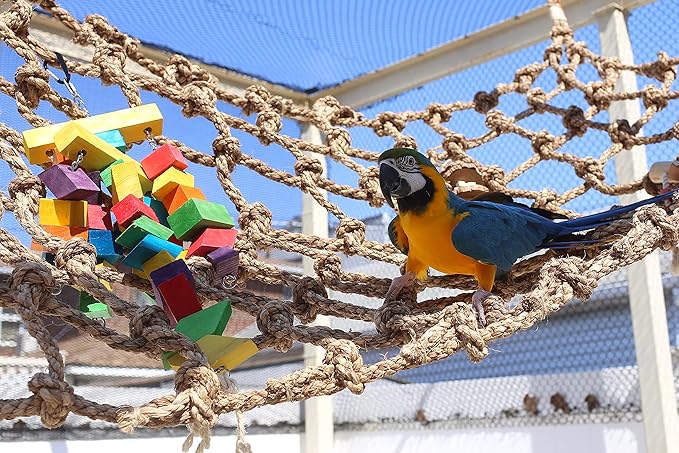 Parrot Climbing Rope Net (Choose Size) (Large 8x4ft)