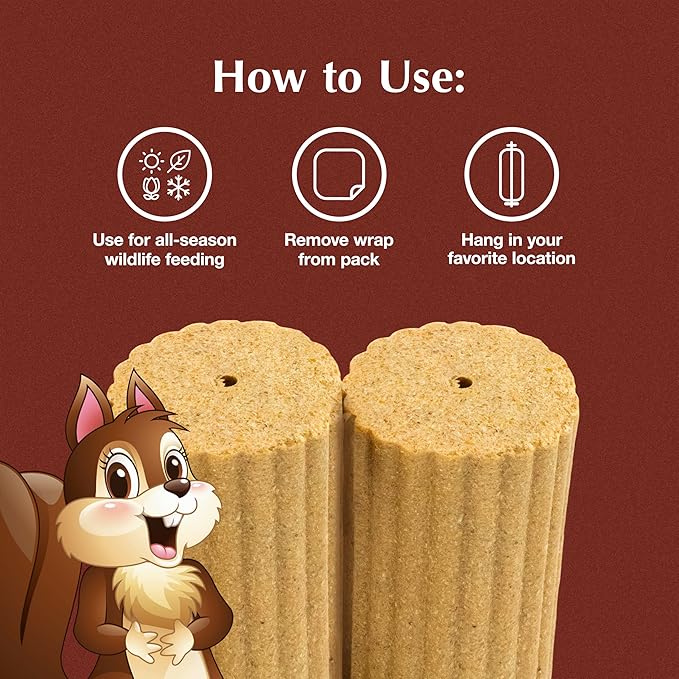 C&S Sweet Corn Squirrelog, 6-Pack Refill