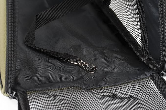 Pawer Soft-Sided Pet Carrier for Cat and Small Dog,Olive Color,Medium Size,Washable 600D Oxford Cloth Airline Approved Travel Tote,with 2 Mesh Opens and a Strap for Carry,Multiple Colors Available