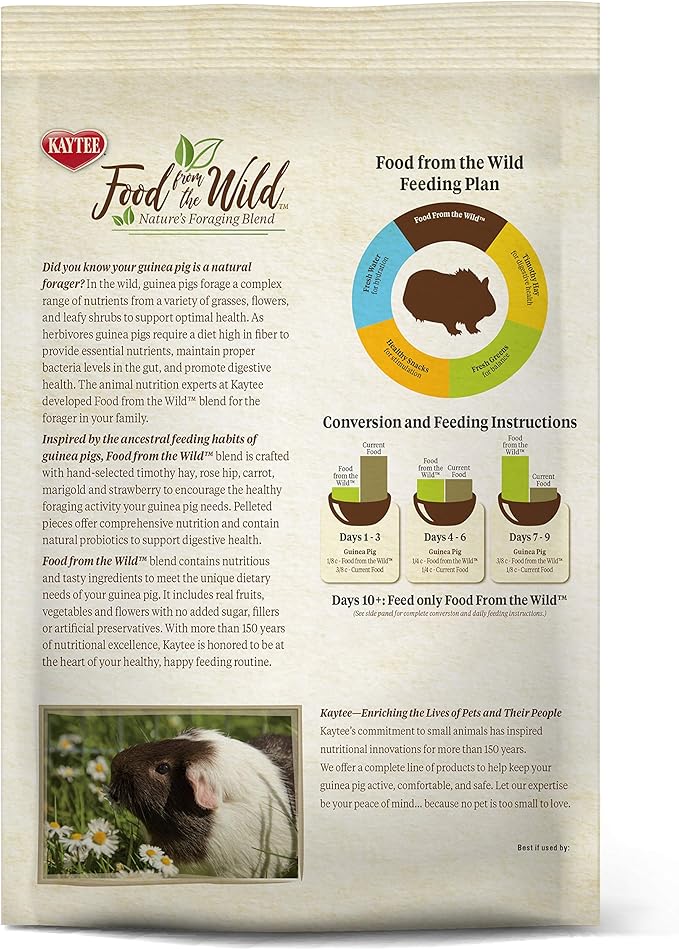 Kaytee Food from The Wild Natural Pet Guinea Pig Food, 4 Pound