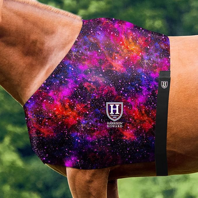 Harrison Howard Horse Stretchy Shoulder Guard Anti Rub Bib for Horse Vast Cosmos M