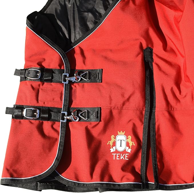 T TEKE Ultimate Turnout Blanket for Horses, 1050D Ballistic Nylon Outer, 300g Heavy Weight Filling