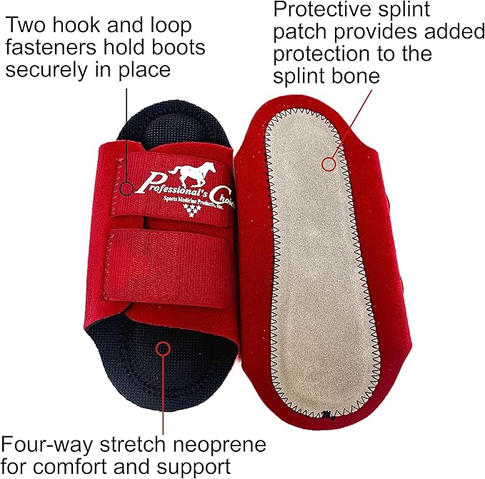 Professional's Choice Equine Competitor Front Leg Splint Boot | Hook & Loop Closure | Sold in Pairs | One Size Fits All