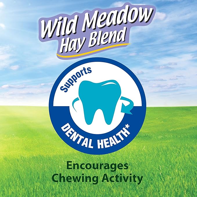 Kaytee All Natural Timothy Hay Wild Meadow Hay Blend for Guinea Pigs, Rabbits & Other Small Animals, 24 Ounce (Pack of 2)