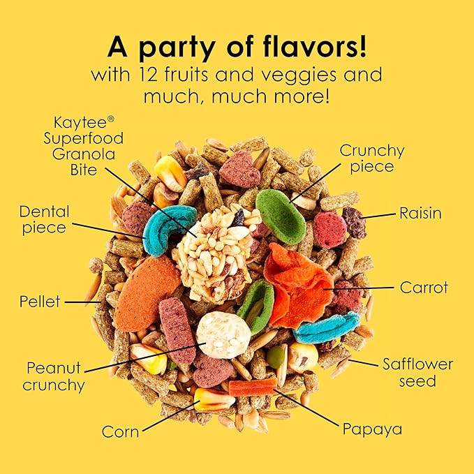 Kaytee Fiesta Guinea Pig Food, Nutritious and Fun Blend, Supports Dental Health and Digestion, 25 pounds