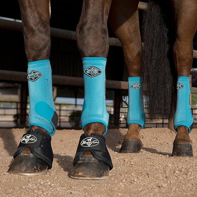 Professional's Choice 2XCOOL Sports Medicine Horse Boots | Protective & Breathable Design for Ultimate Comfort, Durability & Cooling in Active Horses | 2 Pack