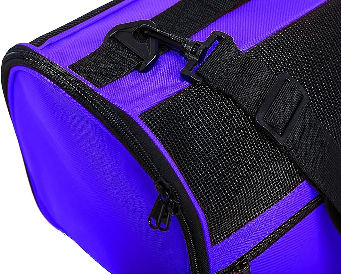 Pawer 18” x 10” x 10”Soft-Sided Foldable Airline Approved Pet Carrier for Cat, Puppy and Small Dog, Washable 600D Oxford Fabric, with Handle and Strap for Carry, Multiple Colors Available