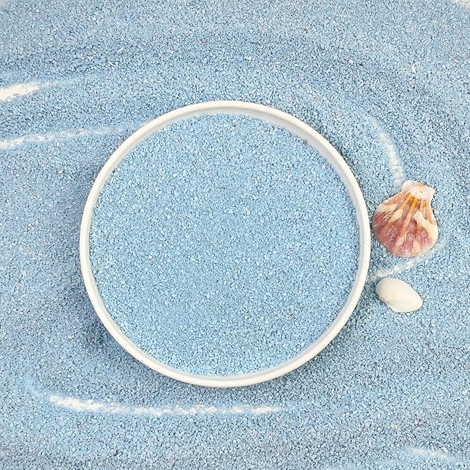 5 lbs Blue Sand, 0.4-0.8 mm Decorative Sand for Aquarium, Fish Tank, Succulents, Candle, Vase, Wedding Ceremony, Arts Crafts and Bowl Fillers