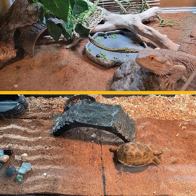 PINVNBY 2 Pcs Reptile Carpet Coconut Fiber Mat,Lizard Terrarium Substrate Liner Gecko Tank Flooring Bearded Dragon Tank Accessories Bedding for Snakes Chameleons Tortoises