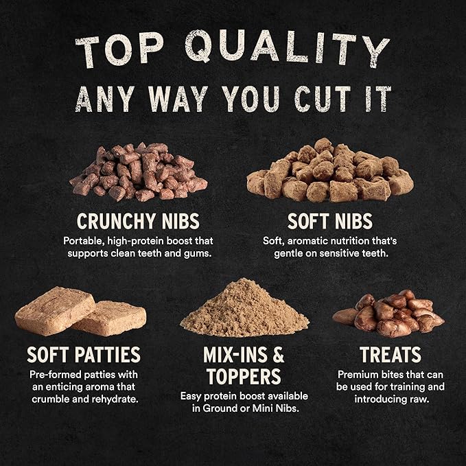 Vital Essentials Beef Tripe Nibs Dog Treats, 14 oz | Freeze-Dried Raw | Single Protein | Premium Quality High Protein Training Treats | Grain Free, Gluten Free, Filler Free