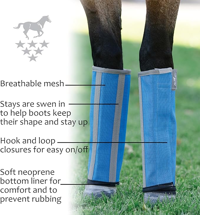 Professional's Choice Deluxe Fly Boots | Breathable Mesh | 4 Pack