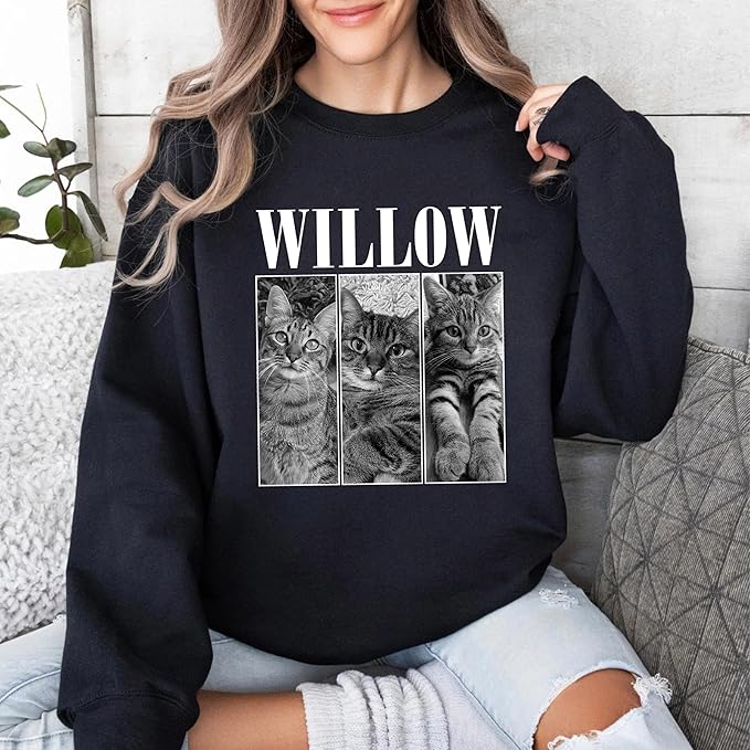 Nazenti Custom Photo Shirt, Personalized Tshirt for Mom, Dad, Grandma, Pet Lovers Gifts, Mama Gift for Women, Christmas Shirt