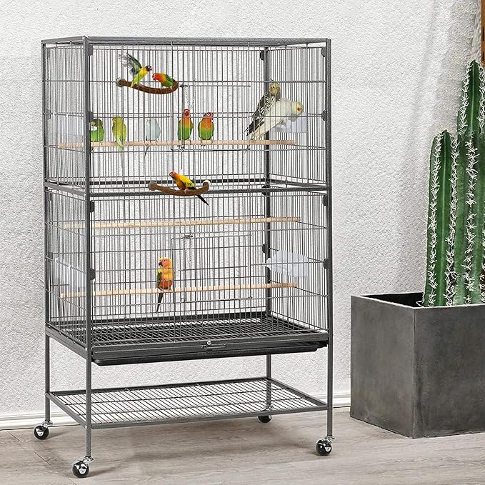 Rypet Parrot Natural Wood Stand Perch, Swing U Shape Natural Parrot Perch, U Shape Bird Chewing Stand Stick, Bird Cage Accessories for Parakeet, Conure, Cockatiel, Budgie, Lovebirds,Amazon Parrots