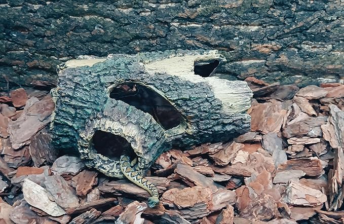 Reptile Hide Bark Texture,Snake Hide,Bearded Dragon Basking Platform,Aquarium Decor for Amphibians,Leopard Gecko,Lizard,Turtle,Tortoise,Betta Fish,Spider,Scorpion,Axolotl
