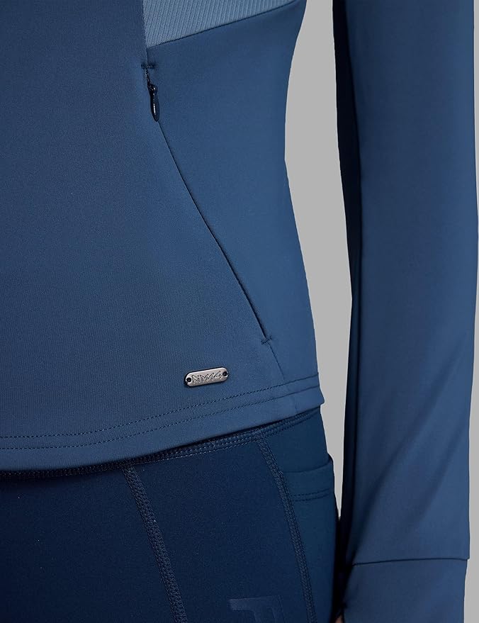 FitsT4 Sports Womens Equestrian Riding Shirts Long Sleeve Fleece Lined Horse Full-Zip Winter Thermal Jackets