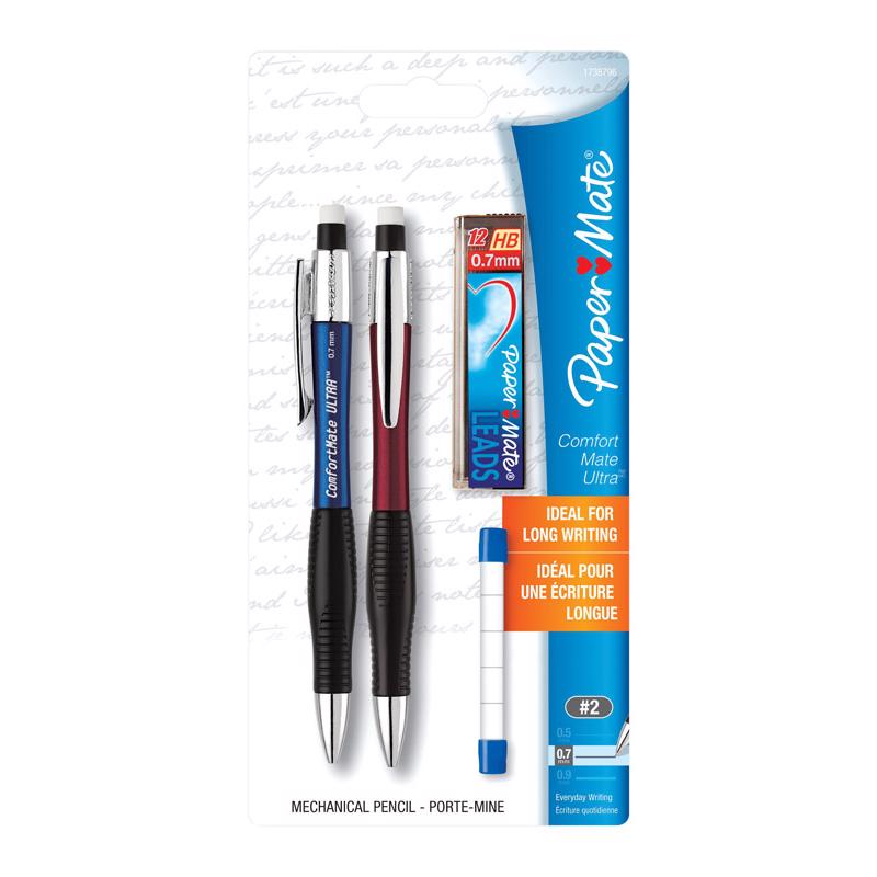 Paper Mate Comfort Mate Ultra #2HB 0.7 mm Mechanical Pencil 1738796 2 pk, Case of 6