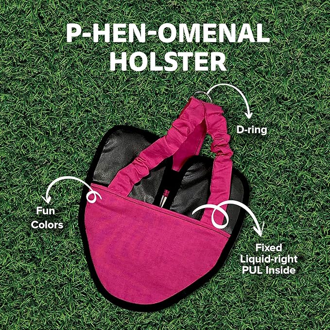 Hen Holster, Wrap-Around Chicken Diapers, Comfy Chicken Diapers for Hens & Roosters, US-Made Chicken Diaper, Must-Have Chicken Accessories, with Sewn-in Liner, XL, Pink - Crazy K Farm