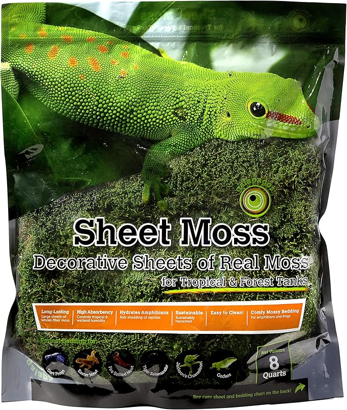 Galápagos (05248) Sheets of Real Moss, 8-Quart, Natural,Green