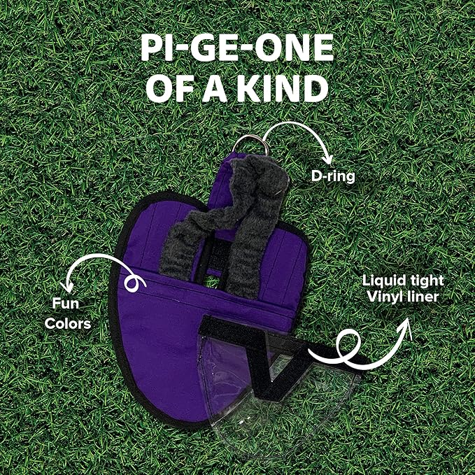 Hen Holster Wrap-Around Bird Diaper & Harness for Larger Pigeons, Small Breed - with Removable Liner, Adjustable Fit for Outdoor Adventures & Indoor Use, Easy to wear - Purple, XS