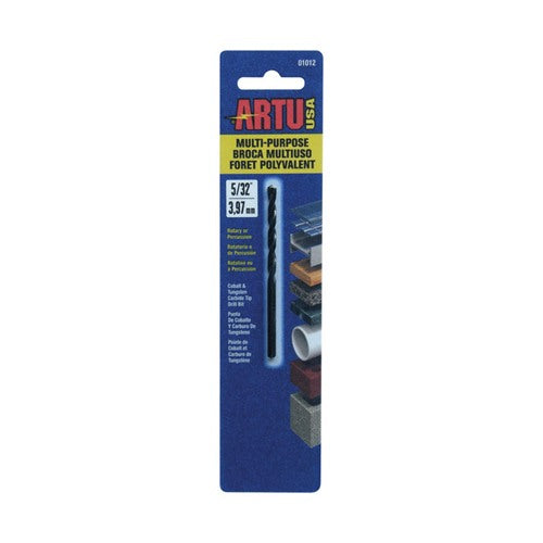 ARTU 5/32 in. X 3-1/8 in. L Tungsten Carbide Tipped Drill Bit Straight Shank 01012 1 pc