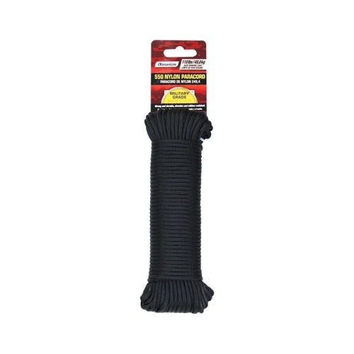 SecureLine 5/32 in. D X 100 ft. L Black Braided Nylon Paracord 5551836