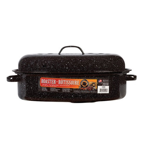 Granite Ware Porcelain Enamel Covered Roaster 10 lb Black 319796, Pack of 2