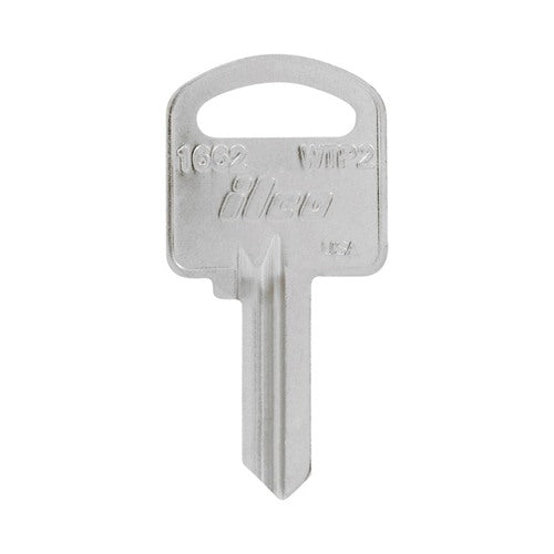 HILLMAN Traditional Key House/Office Key Blank 1662 Double For Yale Locks Silver 86763, Pack of 10