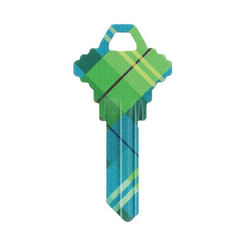 HILLMAN Wackey Plaid House/Office Universal Key Blank Single 448461, Pack of 6