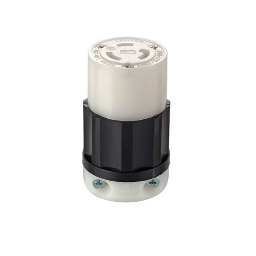 Leviton Industrial Nylon Non-Grounding Locking Connector L10-20R 16-10 AWG 3 Pole 3 Wire 02363-0PB