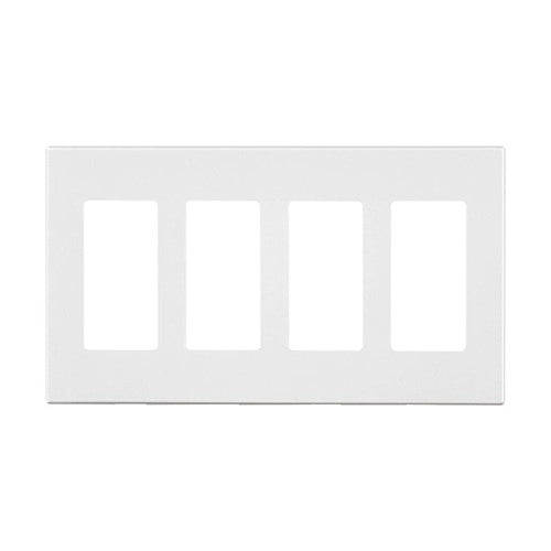 Leviton White 4 gang Polycarbonate Decorator Screwless Wall Plate 80312-W 1 pk