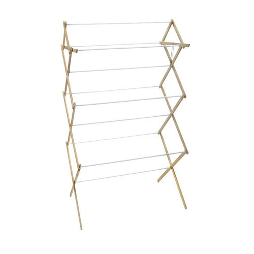 Madison Mill 52.5 in. H X 29.5 in. W X 18.25 in. D Wood Accordian Collapsible Clothes Drying Rack, Pack of 4