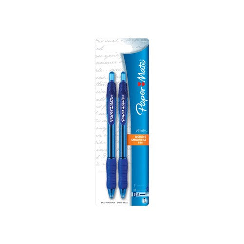 Paper Mate Profile Blue Retractable Ball Point Pen 89469 2 pk, Case of 6