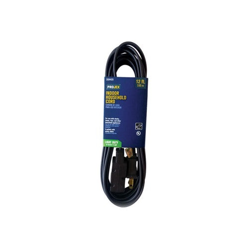 Projex Indoor 12 ft. L Brown Extension Cord 16/2 SPT-2 IN162PT212BRP