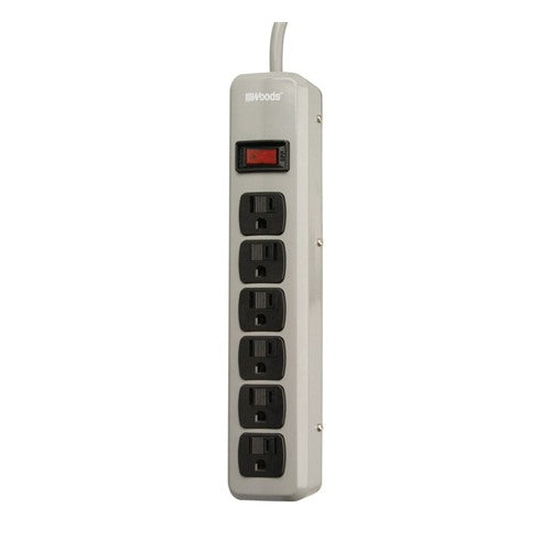 Southwire Woods 5 ft. L 6 outlets Power Strip Gray 41386