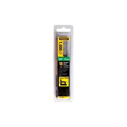 Stanley 18 Ga. X 5/8 in. L Steel Brad Nails SWKBN625S 1000 pk