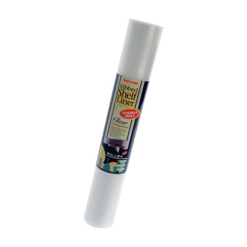 Warp's Plast-O-Mat 20 ft. L X 24 in. W Clear Non Adhesive Ribbed Shelf Liner PM220-C